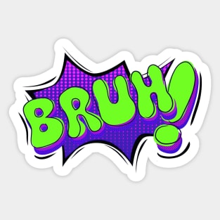 Bruh Meme Text Sticker